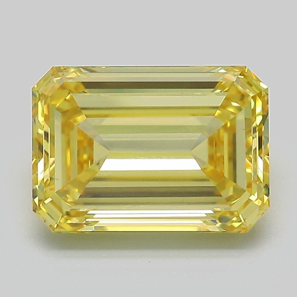Loose Diamond - EMERALD 3.94ct Fancy Intense Yellow VS1: Loose Diamond - EMERALD 3.94ct Fancy Intense Yellow VS1 Source: This is a real non-mined Diamond that has been grown in a lab Shape: EMERALD Carats: 3.94 Color: Fancy Intense Yellow Certification: IGI