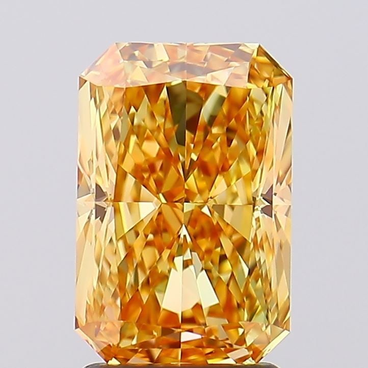 Loose Diamond - RADIANT 2.21ct Fancy Yellow Orange VVS1: Loose Diamond - RADIANT 2.21ct Fancy Yellow Orange VVS1 Source: This is a real non-mined Diamond that has been grown in a lab Shape: RADIANT Carats: 2.21 Color: Fancy Yellow Orange Certification: IGI