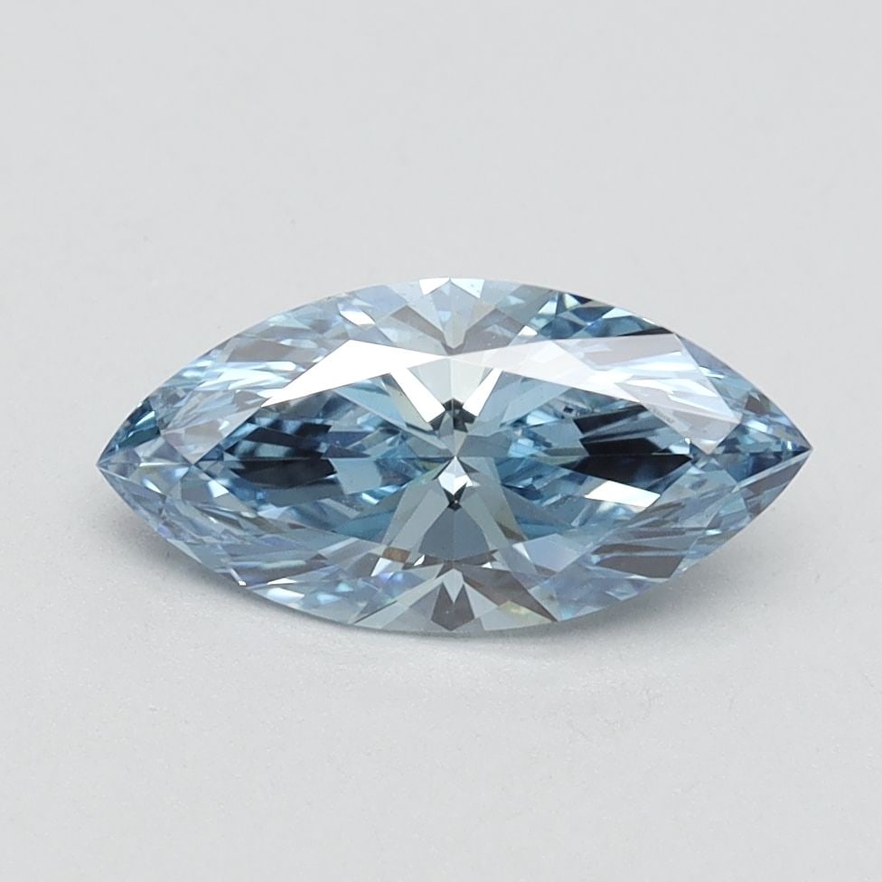 Loose Diamond - MARQUISE 1.07ct Fancy Vivid Blue VVS2: Loose Diamond - MARQUISE 1.07ct Fancy Vivid Blue VVS2 Source: This is a real non-mined Diamond that has been grown in a lab Shape: MARQUISE Carats: 1.07 Color: Fancy Vivid Blue Certification: IGI Vide