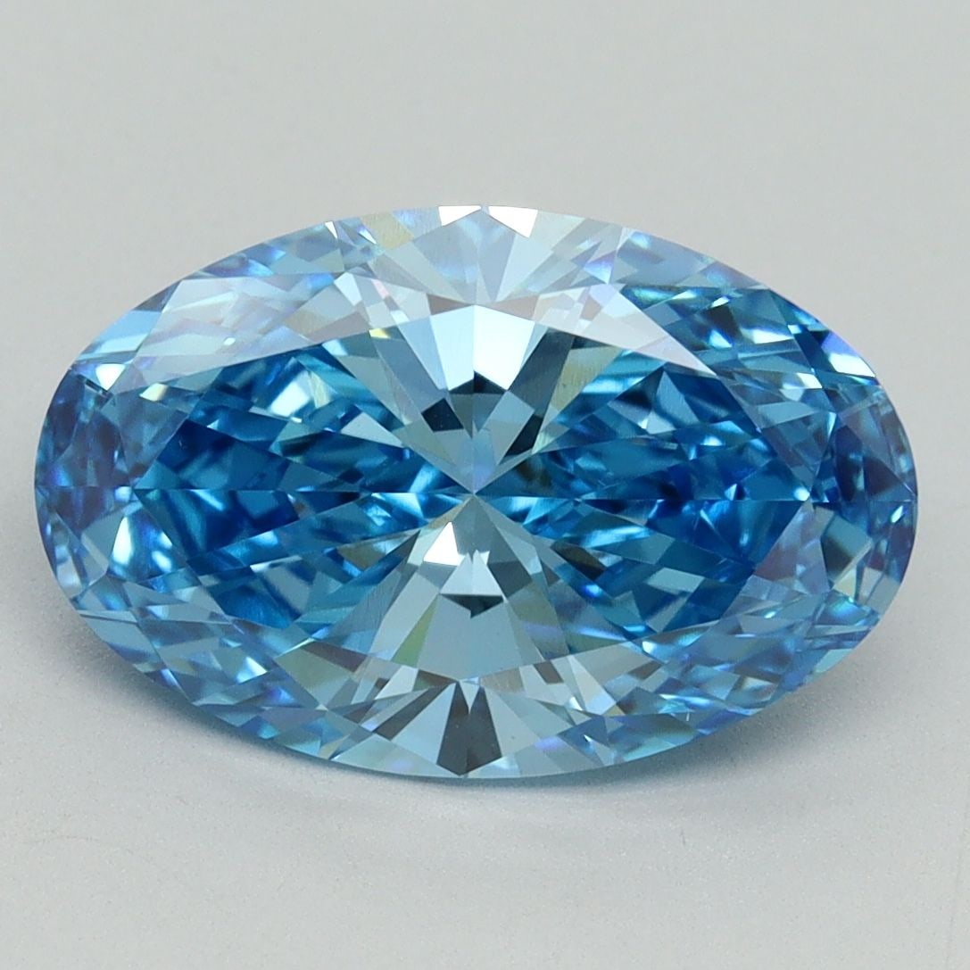 Loose Diamond - OVAL 3.57ct Fancy Vivid Blue VS1: Loose Diamond - OVAL 3.57ct Fancy Vivid Blue VS1 Source: This is a real non-mined Diamond that has been grown in a lab Shape: OVAL Carats: 3.57 Color: Fancy Vivid Blue Certification: IGI Video: