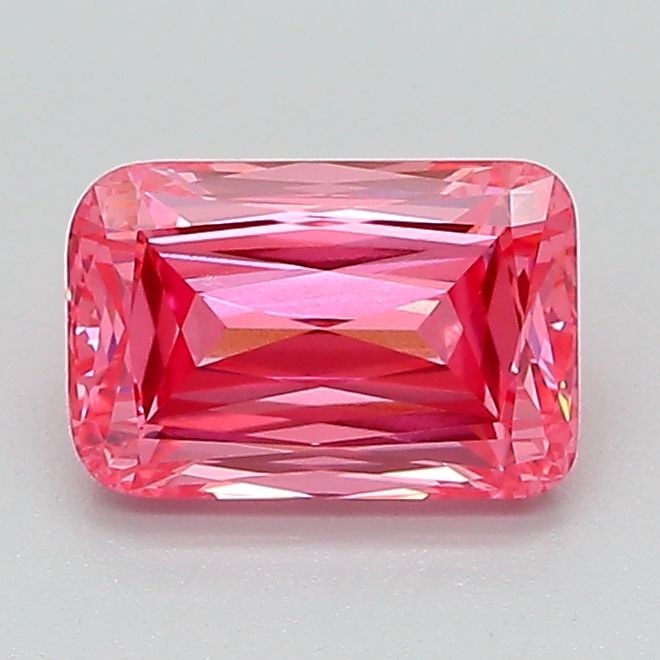 Loose Diamond - CUSHION MODIFIED 1.17ct Fancy Vivid Pink VVS2: Loose Diamond - CUSHION MODIFIED 1.17ct Fancy Vivid Pink VVS2 Source: This is a real non-mined Diamond that has been grown in a lab Shape: CUSHION MODIFIED Carats: 1.17 Color: Fancy Vivid Pink Certifi