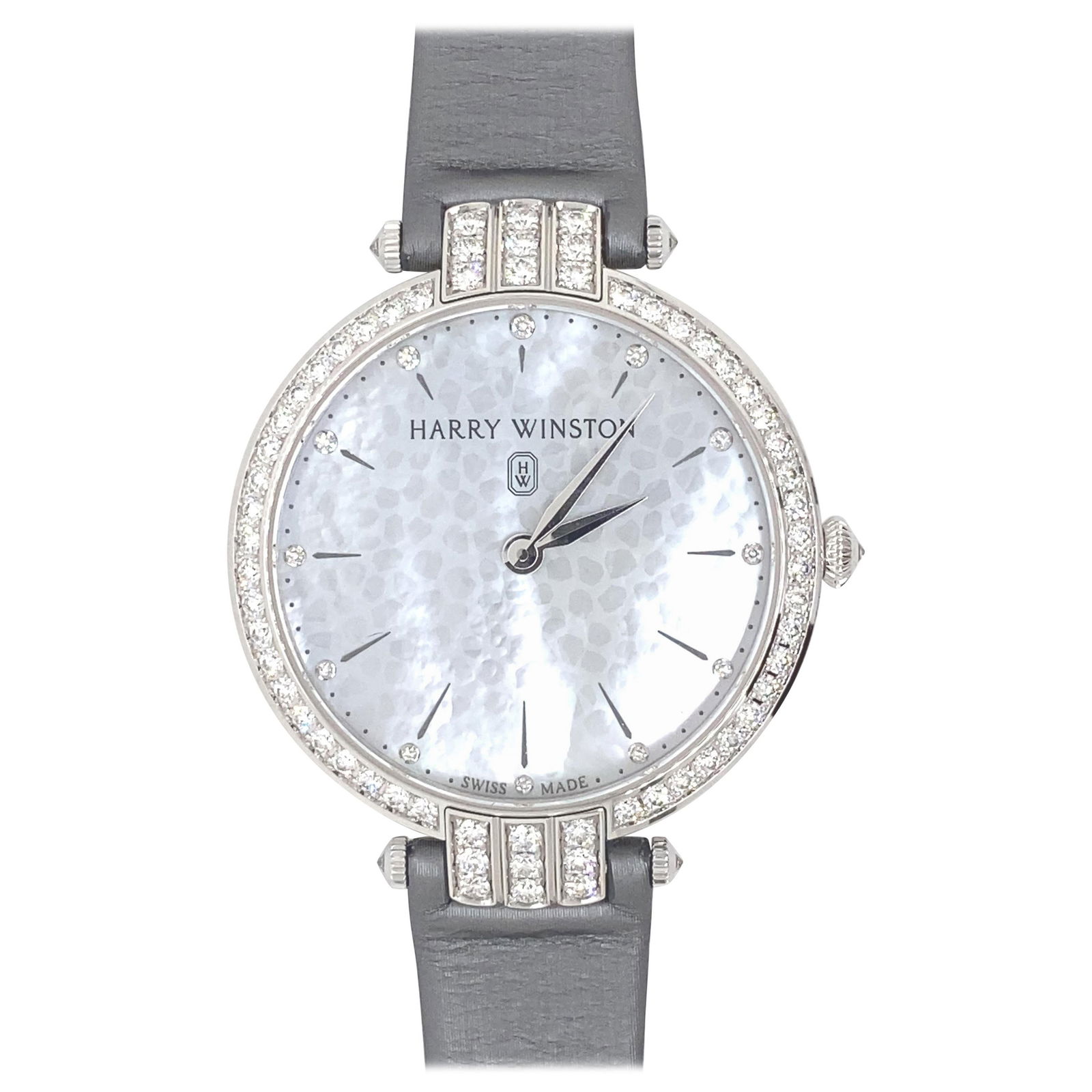 Harry Winston Premier Ladies 18k White Gold Diamond Watch PRNQHM36WW001 (1 of 4)