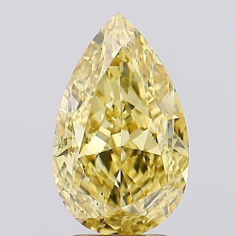 Loose Diamond - PEAR 3.68ct Fancy Vivid Yellow VS2: Loose Diamond - PEAR 3.68ct Fancy Vivid Yellow VS2 Source: This is a real non-mined Diamond that has been grown in a lab Shape: PEAR Carats: 3.68 Color: Fancy Vivid Yellow Certification: IGI Video: