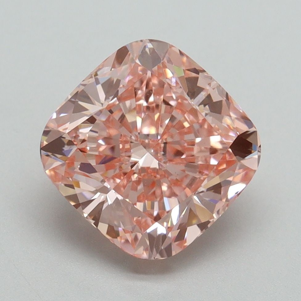 Loose Diamond - CUSHION BRILLIANT 3.22ct Fancy Vivid Pink VS1: Loose Diamond - CUSHION BRILLIANT 3.22ct Fancy Vivid Pink VS1 Source: This is a real non-mined Diamond that has been grown in a lab Shape: CUSHION BRILLIANT Carats: 3.22 Color: Fancy Vivid Pink Certif