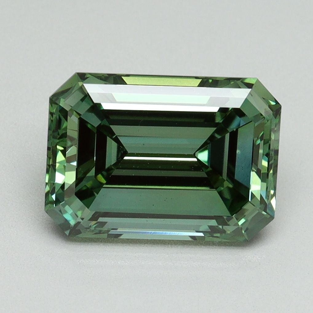 Loose Diamond - EMERALD 3.03ct Fancy Vivid Green VS1 (1 of 1)