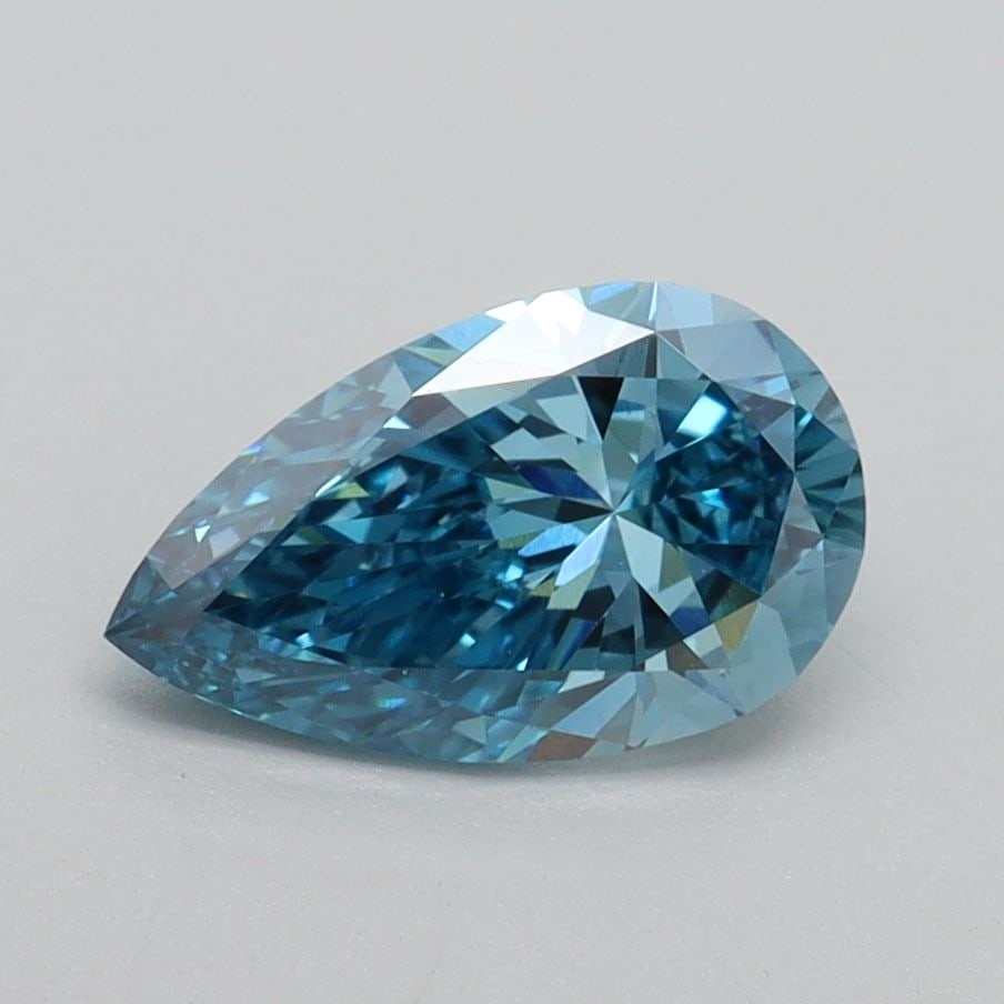 Loose Diamond - PEAR 1.03ct Fancy Vivid Blue VS1: Loose Diamond - PEAR 1.03ct Fancy Vivid Blue VS1 Source: This is a real non-mined Diamond that has been grown in a lab Shape: PEAR Carats: 1.03 Color: Fancy Vivid Blue Certification: IGI Video:
