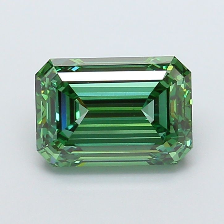 Loose Diamond - EMERALD 5.0ct Fancy Vivid Green VS1 (1 of 1)