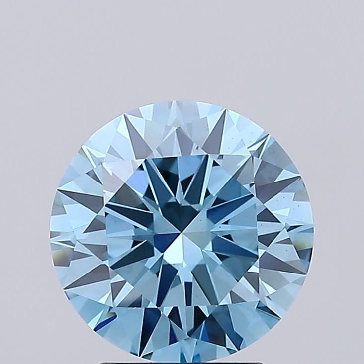 Loose Diamond - ROUND 2.44ct Fancy Vivid Blue VS2: Loose Diamond - ROUND 2.44ct Fancy Vivid Blue VS2 Source: This is a real non-mined Diamond that has been grown in a lab Shape: ROUND Carats: 2.44 Color: Fancy Vivid Blue Certification: IGI Video:
