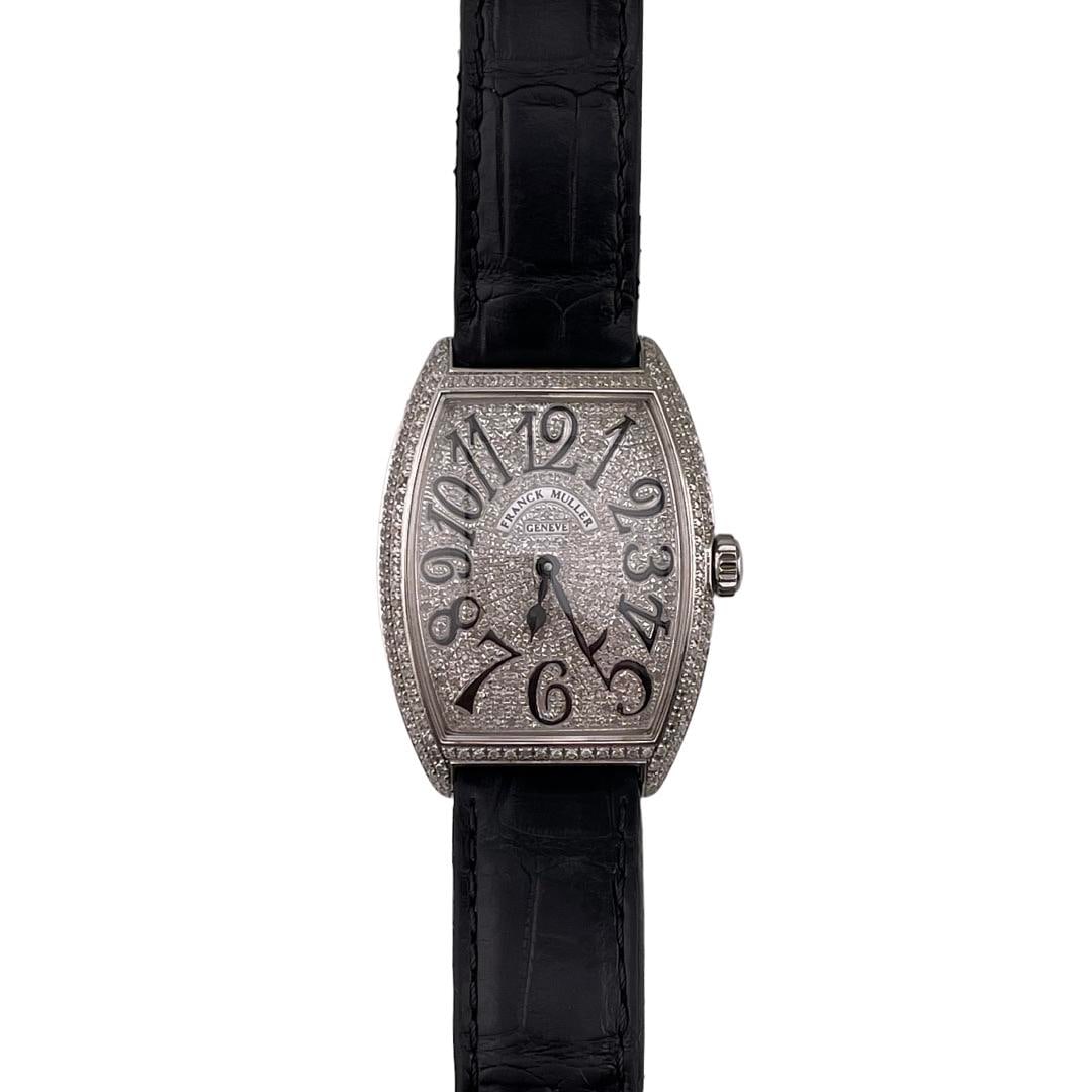 Franck Muller Curvex 2852BQZ Unisex Diamond Dial Leather Watch With Papers (1 of 3)