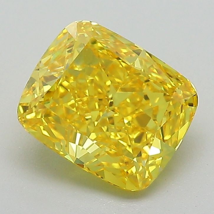 Loose Diamond - CUSHION MODIFIED 1.83ct Fancy Vivid Yellow VVS2: Loose Diamond - CUSHION MODIFIED 1.83ct Fancy Vivid Yellow VVS2 Source: This is a real non-mined Diamond that has been grown in a lab Shape: CUSHION MODIFIED Carats: 1.83 Color: Fancy Vivid Yellow Cer