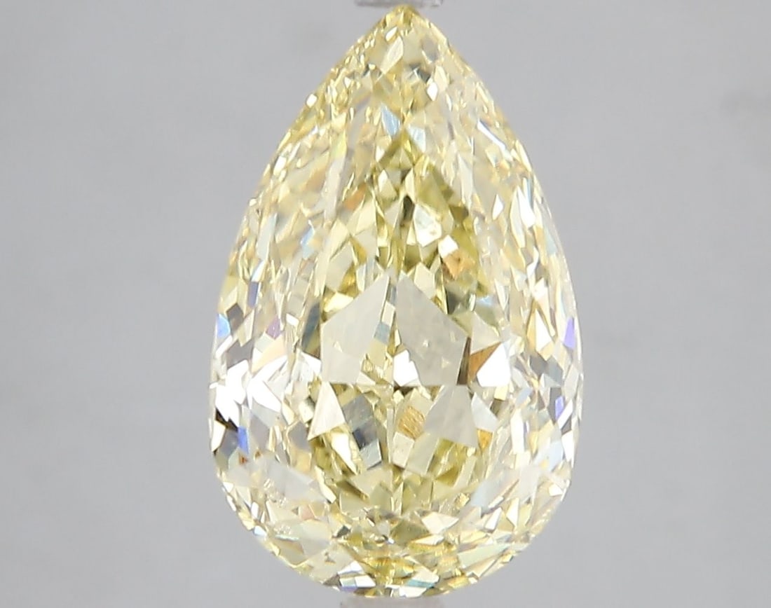Loose Diamond - PEAR 5.02ct Fancy Intense Yellow SI1: Loose Diamond - PEAR 5.02ct Fancy Intense Yellow SI1 Source: This is a real non-mined Diamond that has been grown in a lab Shape: PEAR Carats: 5.02 Color: Fancy Intense Yellow Certification: IGI Video
