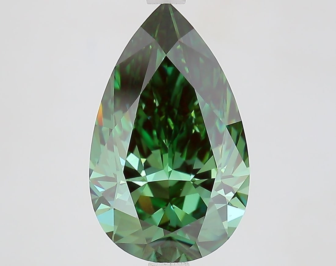 Loose Diamond - PEAR 4.09ct Fancy Vivid Green VVS2 (1 of 1)
