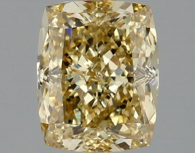 Loose Diamond - CUSHION MODIFIED 1.96ct Fancy Intense Yellow VS1: Loose Diamond - CUSHION MODIFIED 1.96ct Fancy Intense Yellow VS1 Source: This is a real non-mined Diamond that has been grown in a lab Shape: CUSHION MODIFIED Carats: 1.96 Color: Fancy Intense Yellow