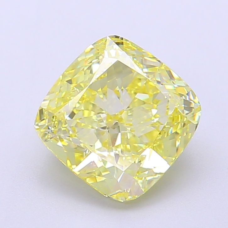 Loose Diamond - CUSHION MODIFIED 2.53ct Fancy Yellow VS1: Loose Diamond - CUSHION MODIFIED 2.53ct Fancy Yellow VS1 Source: This is a real non-mined Diamond that has been grown in a lab Shape: CUSHION MODIFIED Carats: 2.53 Color: Fancy Yellow Certification: I
