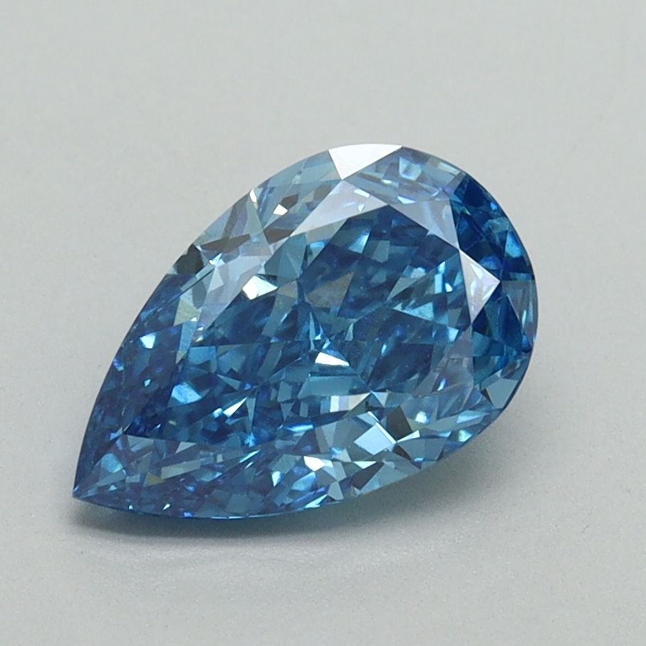 Loose Diamond - PEAR 1.54ct Fancy Vivid Blue VS2: Loose Diamond - PEAR 1.54ct Fancy Vivid Blue VS2 Source: This is a real non-mined Diamond that has been grown in a lab Shape: PEAR Carats: 1.54 Color: Fancy Vivid Blue Certification: IGI Video: