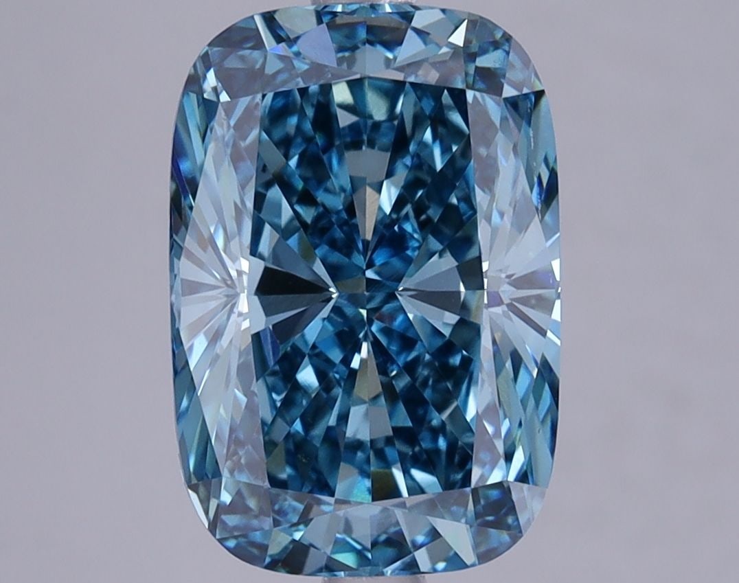 Loose Diamond - CUSHION BRILLIANT 3.62ct Fancy Vivid Blue VS1: Loose Diamond - CUSHION BRILLIANT 3.62ct Fancy Vivid Blue VS1 Source: This is a real non-mined Diamond that has been grown in a lab Shape: CUSHION BRILLIANT Carats: 3.62 Color: Fancy Vivid Blue Certif