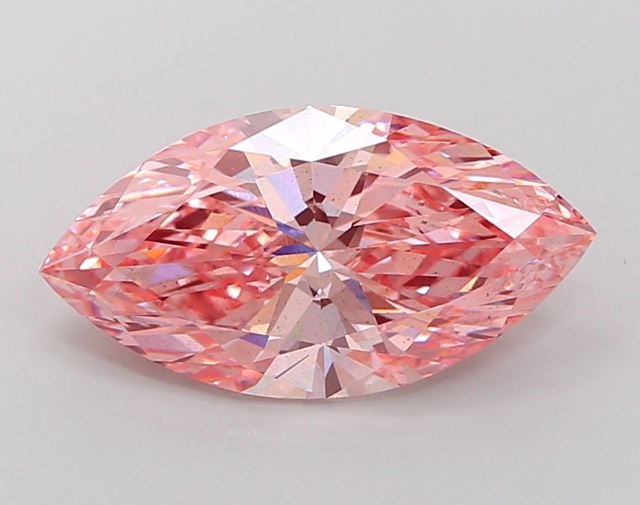 Loose Diamond - MARQUISE 5.02ct Fancy Vivid Pink VS2: Loose Diamond - MARQUISE 5.02ct Fancy Vivid Pink VS2 Source: This is a real non-mined Diamond that has been grown in a lab Shape: MARQUISE Carats: 5.02 Color: Fancy Vivid Pink Certification: IGI Video