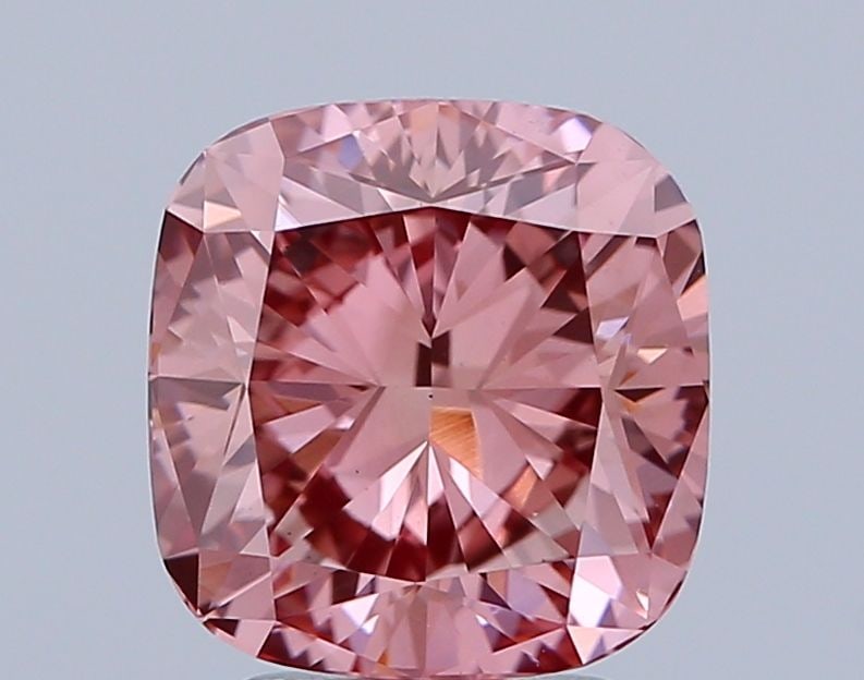 Loose Diamond - CUSHION MODIFIED 3.11ct Fancy Vivid Pink VS1: Loose Diamond - CUSHION MODIFIED 3.11ct Fancy Vivid Pink VS1 Source: This is a real non-mined Diamond that has been grown in a lab Shape: CUSHION MODIFIED Carats: 3.11 Color: Fancy Vivid Pink Certific