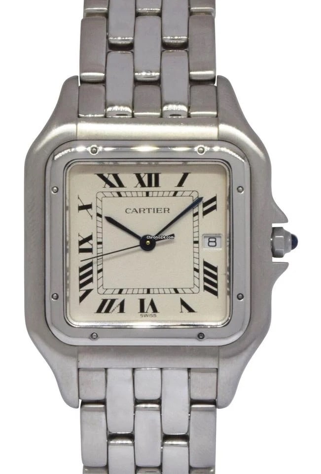 Ref 1300 Panthere Watch with Silver Dial by Cartier 29mm (1 of 4)