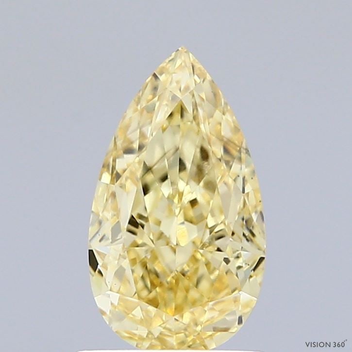 Loose Diamond - PEAR 1.52ct Fancy Intense Yellow VS2: Loose Diamond - PEAR 1.52ct Fancy Intense Yellow VS2 Source: This is a real non-mined Diamond that has been grown in a lab Shape: PEAR Carats: 1.52 Color: Fancy Intense Yellow Certification: IGI Video