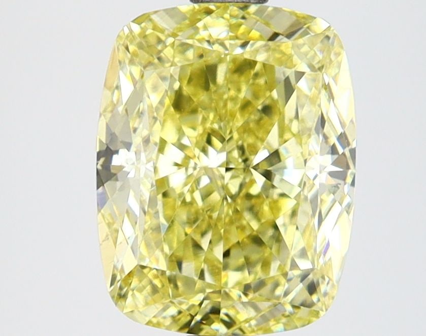 Loose Diamond - CUSHION MODIFIED 2.58ct Fancy Intense Yellow VS1: Loose Diamond - CUSHION MODIFIED 2.58ct Fancy Intense Yellow VS1 Source: This is a real non-mined Diamond that has been grown in a lab Shape: CUSHION MODIFIED Carats: 2.58 Color: Fancy Intense Yellow