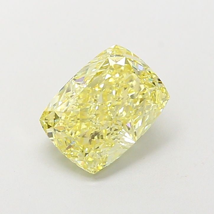 Loose Diamond - CUSHION MODIFIED 1.55ct Fancy Yellow VVS2: Loose Diamond - CUSHION MODIFIED 1.55ct Fancy Yellow VVS2 Source: This is a real non-mined Diamond that has been grown in a lab Shape: CUSHION MODIFIED Carats: 1.55 Color: Fancy Yellow Certification:
