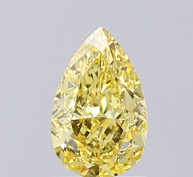 Loose Diamond - PEAR 1.23ct Fancy Vivid Yellow VS1: Loose Diamond - PEAR 1.23ct Fancy Vivid Yellow VS1 Source: This is a real non-mined Diamond that has been grown in a lab Shape: PEAR Carats: 1.23 Color: Fancy Vivid Yellow Certification: IGI Video: