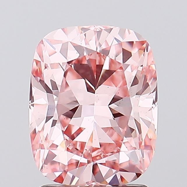 Loose Diamond - CUSHION MODIFIED 2.09ct Fancy Intense Pink VS2: Loose Diamond - CUSHION MODIFIED 2.09ct Fancy Intense Pink VS2 Source: This is a real non-mined Diamond that has been grown in a lab Shape: CUSHION MODIFIED Carats: 2.09 Color: Fancy Intense Pink Cert