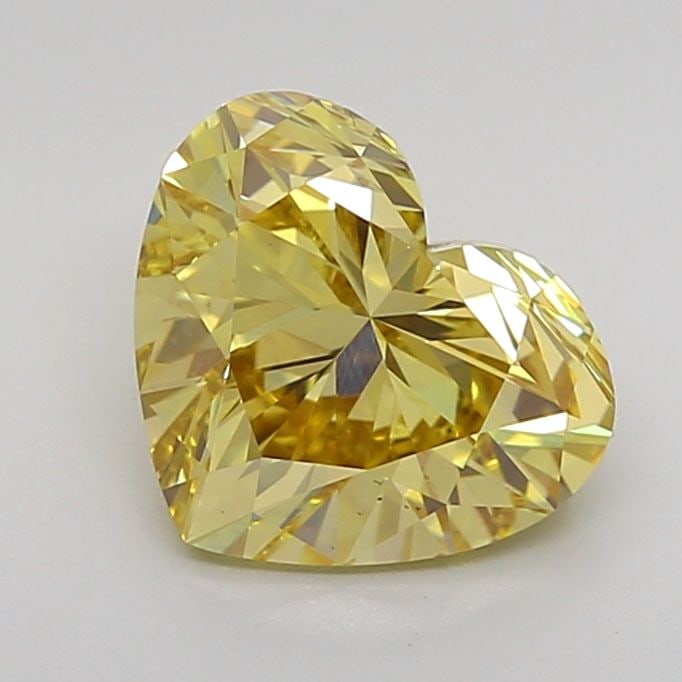 Loose Diamond - HEART 1.94ct Fancy Intense Yellow VS1: Loose Diamond - HEART 1.94ct Fancy Intense Yellow VS1 Source: This is a real non-mined Diamond that has been grown in a lab Shape: HEART Carats: 1.94 Color: Fancy Intense Yellow Certification: IGI Vid