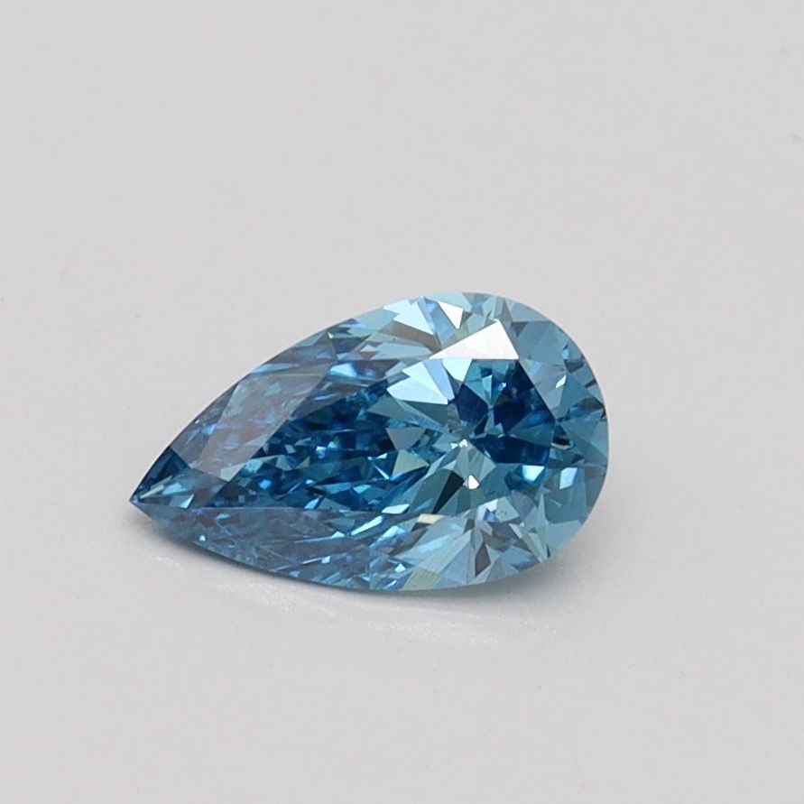 Loose Diamond - PEAR 0.51ct Fancy Vivid Blue VS2: Loose Diamond - PEAR 0.51ct Fancy Vivid Blue VS2 Source: This is a real non-mined Diamond that has been grown in a lab Shape: PEAR Carats: 0.51 Color: Fancy Vivid Blue Certification: IGI Video: