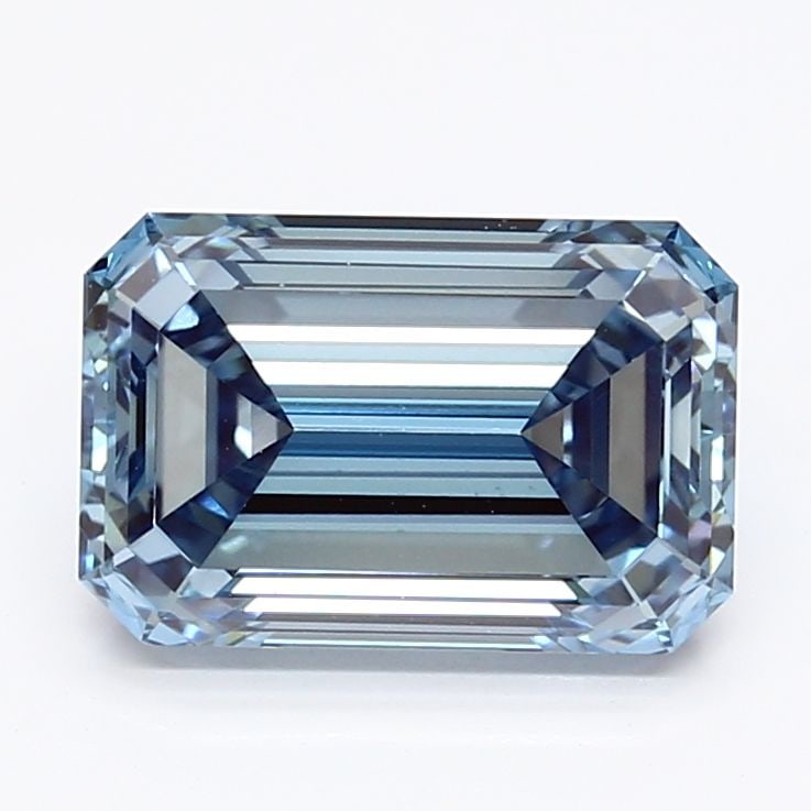 Loose Diamond - EMERALD 2.45ct Fancy Intense Blue VS1: Loose Diamond - EMERALD 2.45ct Fancy Intense Blue VS1 Source: This is a real non-mined Diamond that has been grown in a lab Shape: EMERALD Carats: 2.45 Color: Fancy Intense Blue Certification: IGI Vid