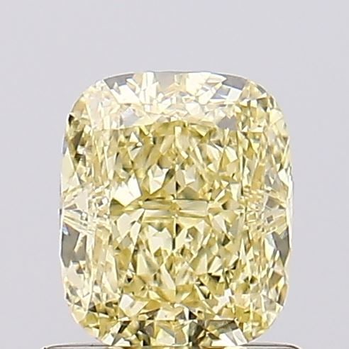 Loose Diamond - CUSHION MODIFIED 1.02ct Fancy Intense Yellow VS1: Loose Diamond - CUSHION MODIFIED 1.02ct Fancy Intense Yellow VS1 Source: This is a real non-mined Diamond that has been grown in a lab Shape: CUSHION MODIFIED Carats: 1.02 Color: Fancy Intense Yellow