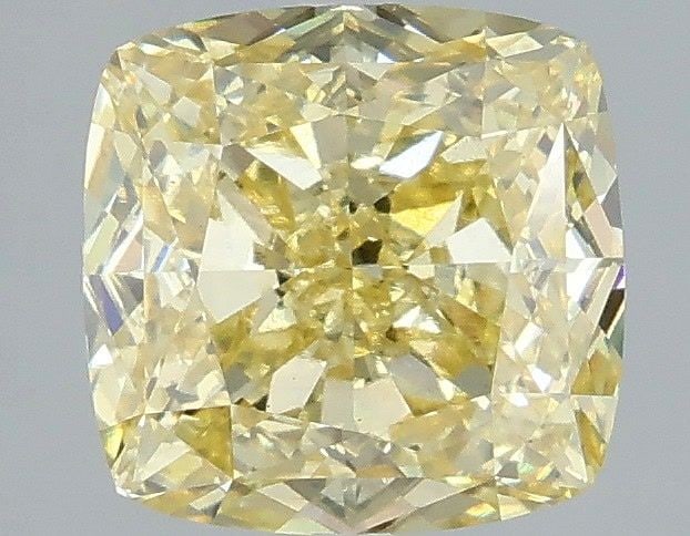 Loose Diamond - CUSHION MODIFIED 3.07ct Fancy Intense Yellow VS1: Loose Diamond - CUSHION MODIFIED 3.07ct Fancy Intense Yellow VS1 Source: This is a real non-mined Diamond that has been grown in a lab Shape: CUSHION MODIFIED Carats: 3.07 Color: Fancy Intense Yellow