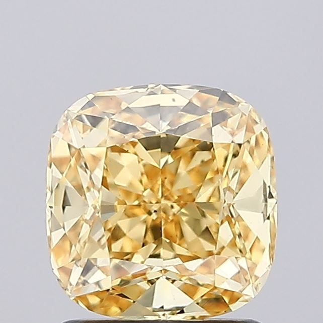 Loose Diamond - CUSHION MODIFIED 1.51ct Fancy Intense Yellow VS2: Loose Diamond - CUSHION MODIFIED 1.51ct Fancy Intense Yellow VS2 Source: This is a real non-mined Diamond that has been grown in a lab Shape: CUSHION MODIFIED Carats: 1.51 Color: Fancy Intense Yellow
