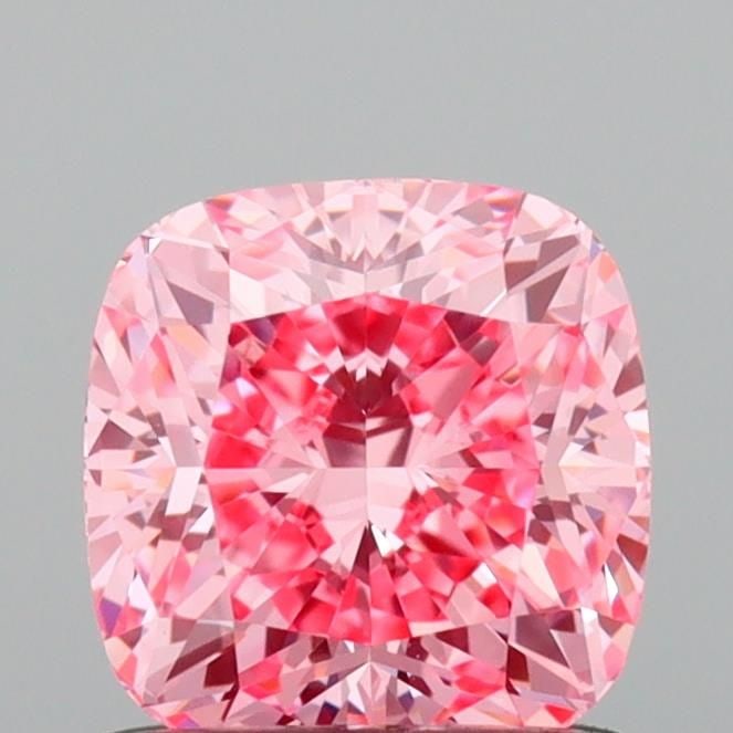 Loose Diamond - CUSHION MODIFIED 0.93ct Fancy Vivid Pink VS1: Loose Diamond - CUSHION MODIFIED 0.93ct Fancy Vivid Pink VS1 Source: This is a real non-mined Diamond that has been grown in a lab Shape: CUSHION MODIFIED Carats: 0.93 Color: Fancy Vivid Pink Certific