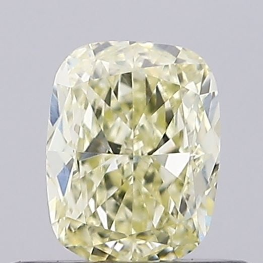 Loose Diamond - CUSHION MODIFIED 0.51ct Fancy Light Yellow VS1: Loose Diamond - CUSHION MODIFIED 0.51ct Fancy Light Yellow VS1 Source: This is a real non-mined Diamond that has been grown in a lab Shape: CUSHION MODIFIED Carats: 0.51 Color: Fancy Light Yellow Cert