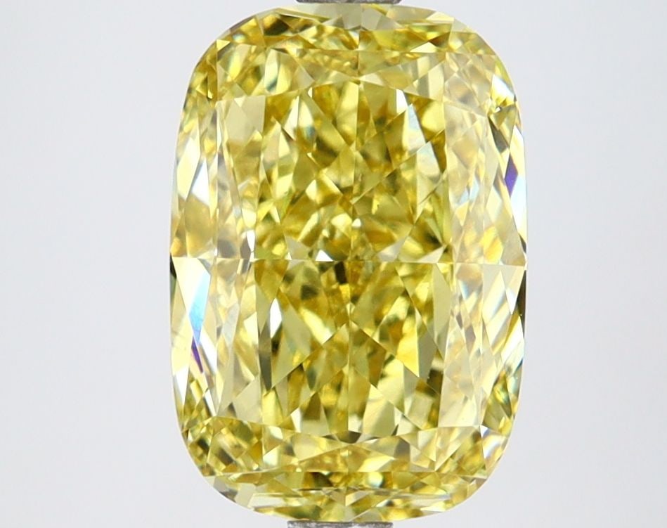 Loose Diamond - CUSHION MODIFIED 2.96ct Fancy Vivid Yellow VS1 (1 of 1)