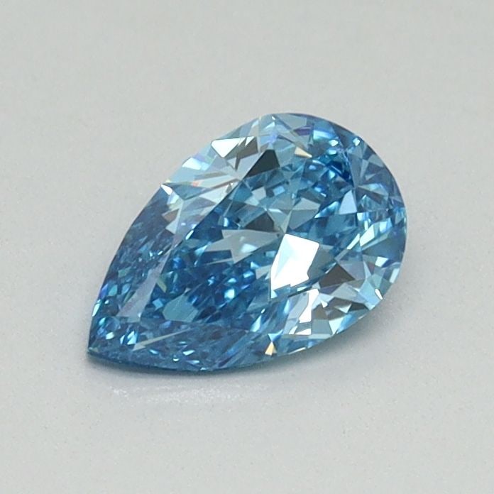 Loose Diamond - PEAR 0.5ct Fancy Blue VS2: Loose Diamond - PEAR 0.5ct Fancy Blue VS2 Source: This is a real non-mined Diamond that has been grown in a lab Shape: PEAR Carats: 0.5 Color: Fancy Blue Certification: NONE Video: