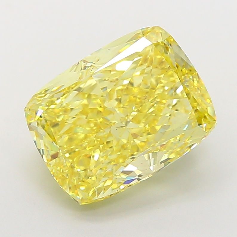 Loose Diamond - CUSHION MODIFIED 10.0ct Fancy Intense Yellow SI1: Loose Diamond - CUSHION MODIFIED 10.0ct Fancy Intense Yellow SI1 Source: This is a real non-mined Diamond that has been grown in a lab Shape: CUSHION MODIFIED Carats: 10.0 Color: Fancy Intense Yellow
