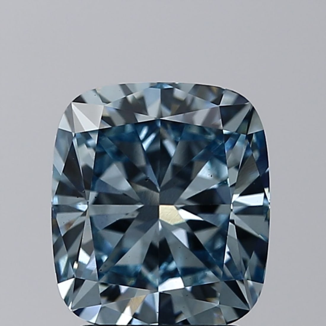Loose Diamond - CUSHION BRILLIANT 2.51ct Fancy Intense Blue VS2: Loose Diamond - CUSHION BRILLIANT 2.51ct Fancy Intense Blue VS2 Source: This is a real non-mined Diamond that has been grown in a lab Shape: CUSHION BRILLIANT Carats: 2.51 Color: Fancy Intense Blue Ce