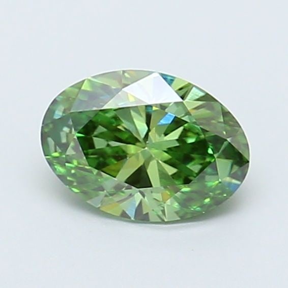 Loose Diamond - OVAL 0.81ct Fancy Vivid Green VS2: Loose Diamond - OVAL 0.81ct Fancy Vivid Green VS2 Source: This is a real non-mined Diamond that has been grown in a lab Shape: OVAL Carats: 0.81 Color: Fancy Vivid Green Certification: IGI Video: