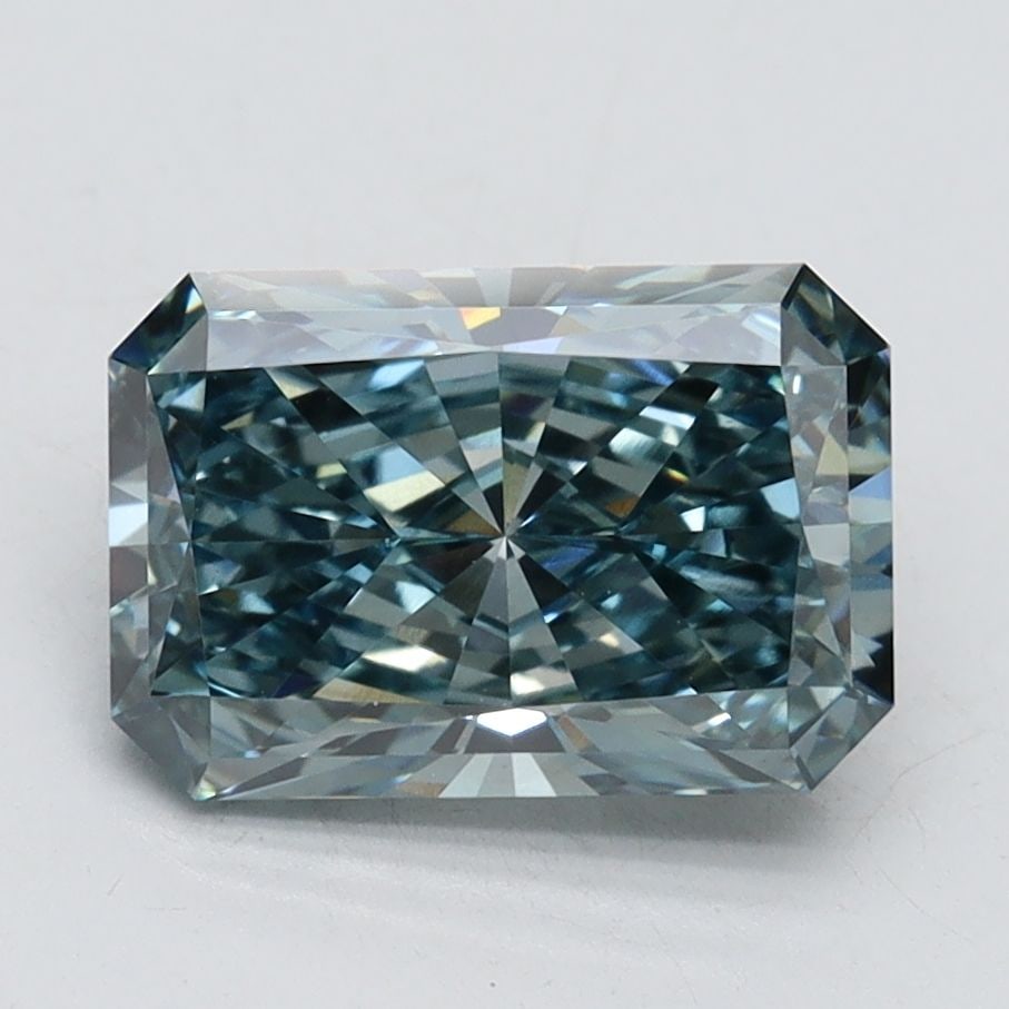 Loose Diamond - RADIANT 2.26ct Fancy Vivid Blue VS1: Loose Diamond - RADIANT 2.26ct Fancy Vivid Blue VS1 Source: This is a real non-mined Diamond that has been grown in a lab Shape: RADIANT Carats: 2.26 Color: Fancy Vivid Blue Certification: IGI Video: