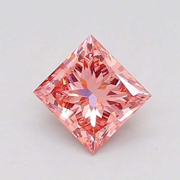 Loose Diamond - PRINCESS 0.73ct Fancy Vivid Brownish Pink SI2: Loose Diamond - PRINCESS 0.73ct Fancy Vivid Brownish Pink SI2 Source: This is a real non-mined Diamond that has been grown in a lab Shape: PRINCESS Carats: 0.73 Color: Fancy Vivid Brownish Pink Certif