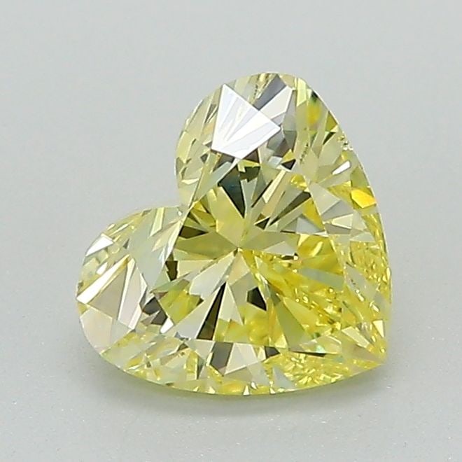 Loose Diamond - HEART 1.01ct Fancy Intense Yellow VS2: Loose Diamond - HEART 1.01ct Fancy Intense Yellow VS2 Source: This is a real non-mined Diamond that has been grown in a lab Shape: HEART Carats: 1.01 Color: Fancy Intense Yellow Certification: IGI Vid