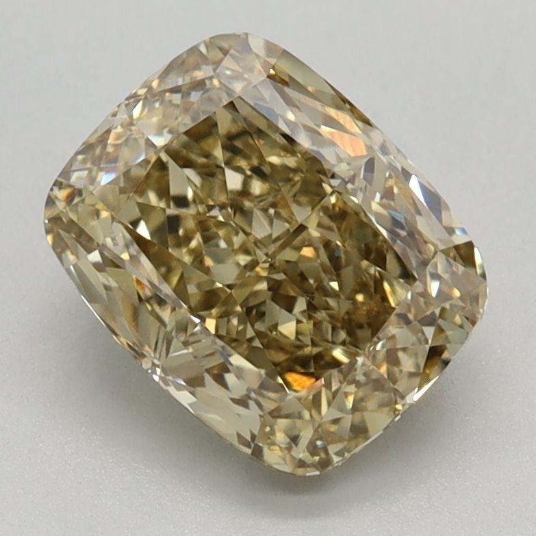 Loose Diamond - CUSHION MODIFIED 1.59ct Fancy Gray Yellow VVS2: Loose Diamond - CUSHION MODIFIED 1.59ct Fancy Gray Yellow VVS2 Source: This is a real non-mined Diamond that has been grown in a lab Shape: CUSHION MODIFIED Carats: 1.59 Color: Fancy Gray Yellow Certi