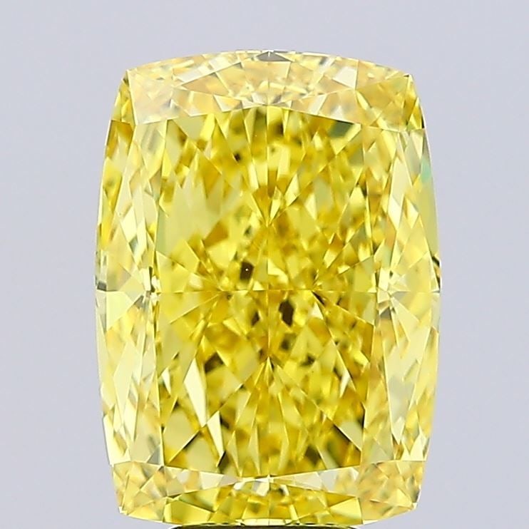 Loose Diamond - CUSHION MODIFIED 7.1ct Fancy Vivid Yellow VVS2: Loose Diamond - CUSHION MODIFIED 7.1ct Fancy Vivid Yellow VVS2 Source: This is a real non-mined Diamond that has been grown in a lab Shape: CUSHION MODIFIED Carats: 7.1 Color: Fancy Vivid Yellow Certi