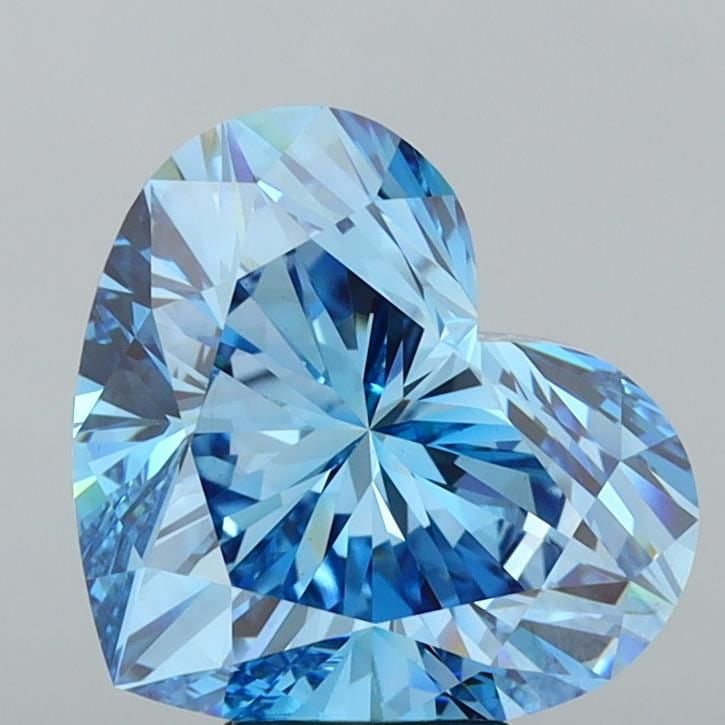 Loose Diamond - HEART 8.27ct Fancy Vivid Blue VS1: Loose Diamond - HEART 8.27ct Fancy Vivid Blue VS1 Source: This is a real non-mined Diamond that has been grown in a lab Shape: HEART Carats: 8.27 Color: Fancy Vivid Blue Certification: IGI Video: