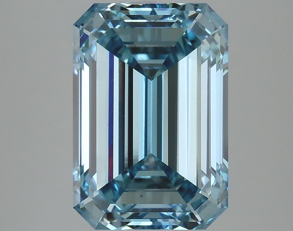 Loose Diamond - EMERALD 4.18ct Fancy Vivid Blue VS1 (1 of 1)