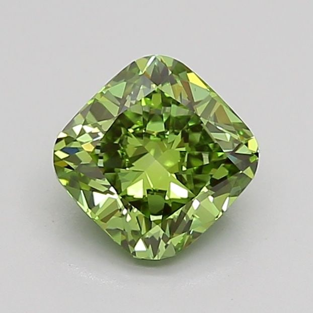 Loose Diamond - CUSHION MODIFIED 1.15ct Fancy Vivid Green VS1: Loose Diamond - CUSHION MODIFIED 1.15ct Fancy Vivid Green VS1 Source: This is a real non-mined Diamond that has been grown in a lab Shape: CUSHION MODIFIED Carats: 1.15 Color: Fancy Vivid Green Certif