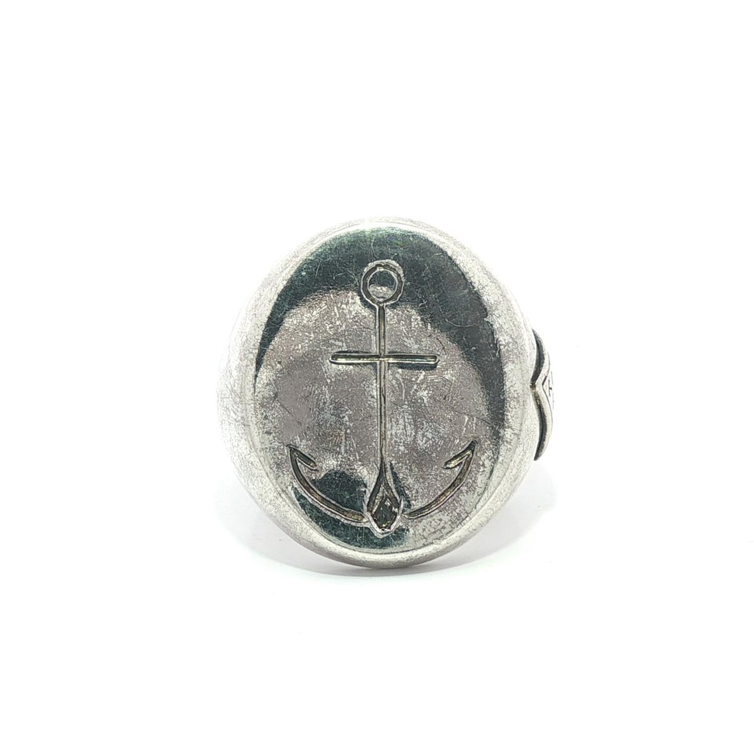 Sterling Silver Anchor Collection Signet Ring Size 7.5 (1 of 6)